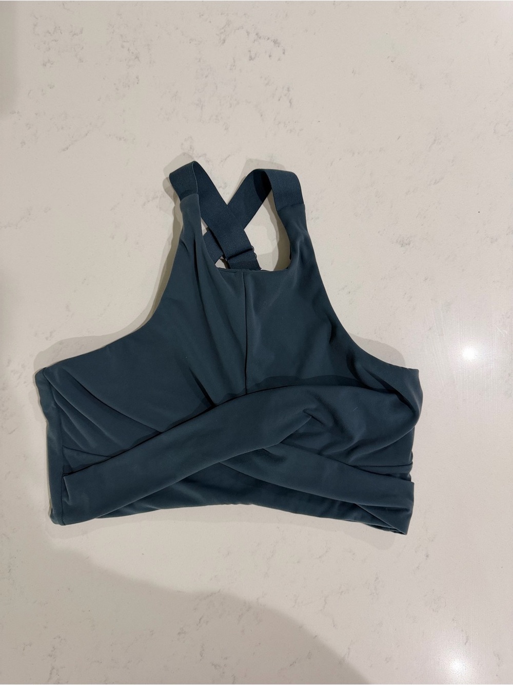 BuffBunny Teal Cross-Back Sports Bra